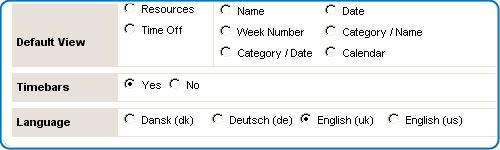 Language selection